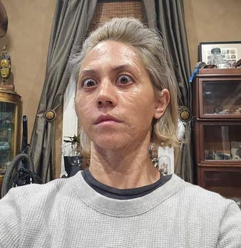 reviewer with the mask on