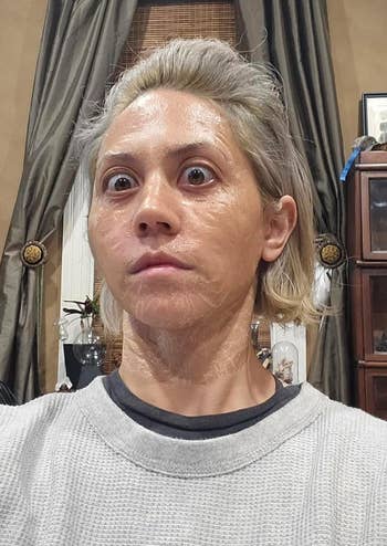 reviewer with the mask on