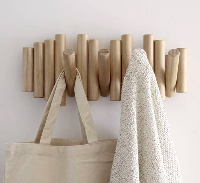 The coat rack in the color Light Brown