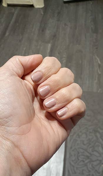 image of reviewer's dry, painted nails
