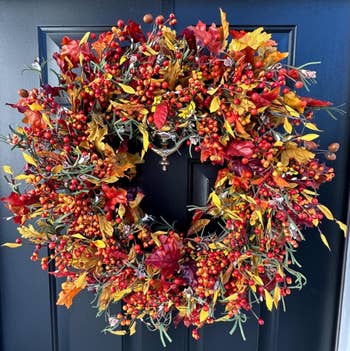 reviewer's wreath with some silk leaves added in