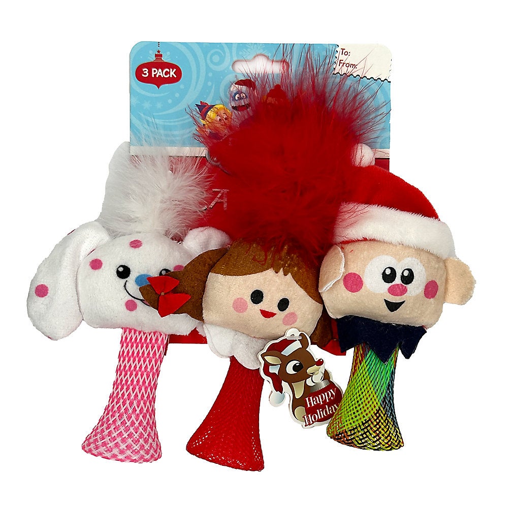 3 spring toys with characters from Rudolph