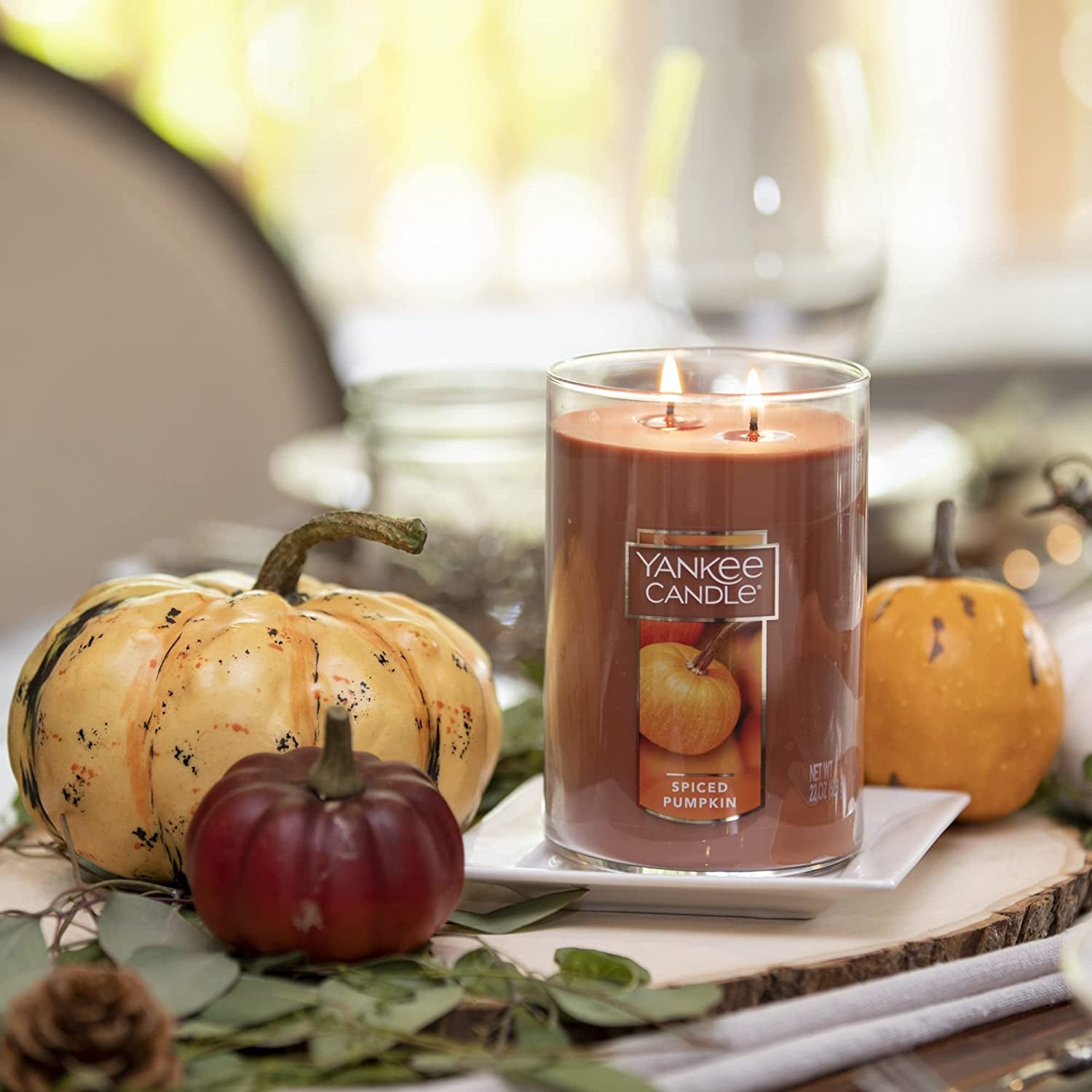 Yankee Candle large two-wick tumbler in spiced pumpkin