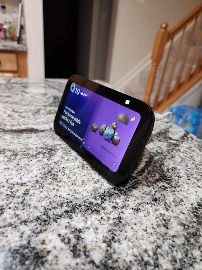 Echo Show 5 on kitchen counter