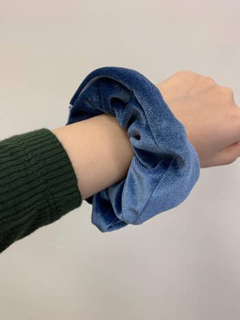 reviewer pic of the scrunchie on reviewer's wrist