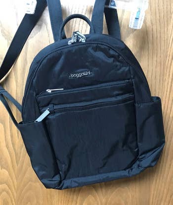 reviewer photo of the black backpack