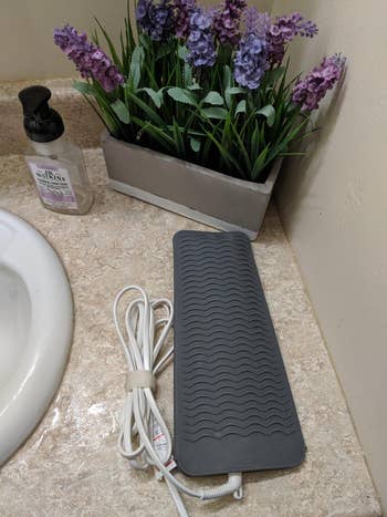 A reviewer's flat iron wrapped up 