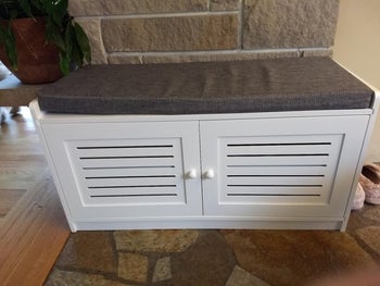 reviewer photo of storage bench