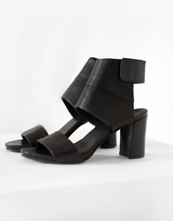 product image of black heeled sandals