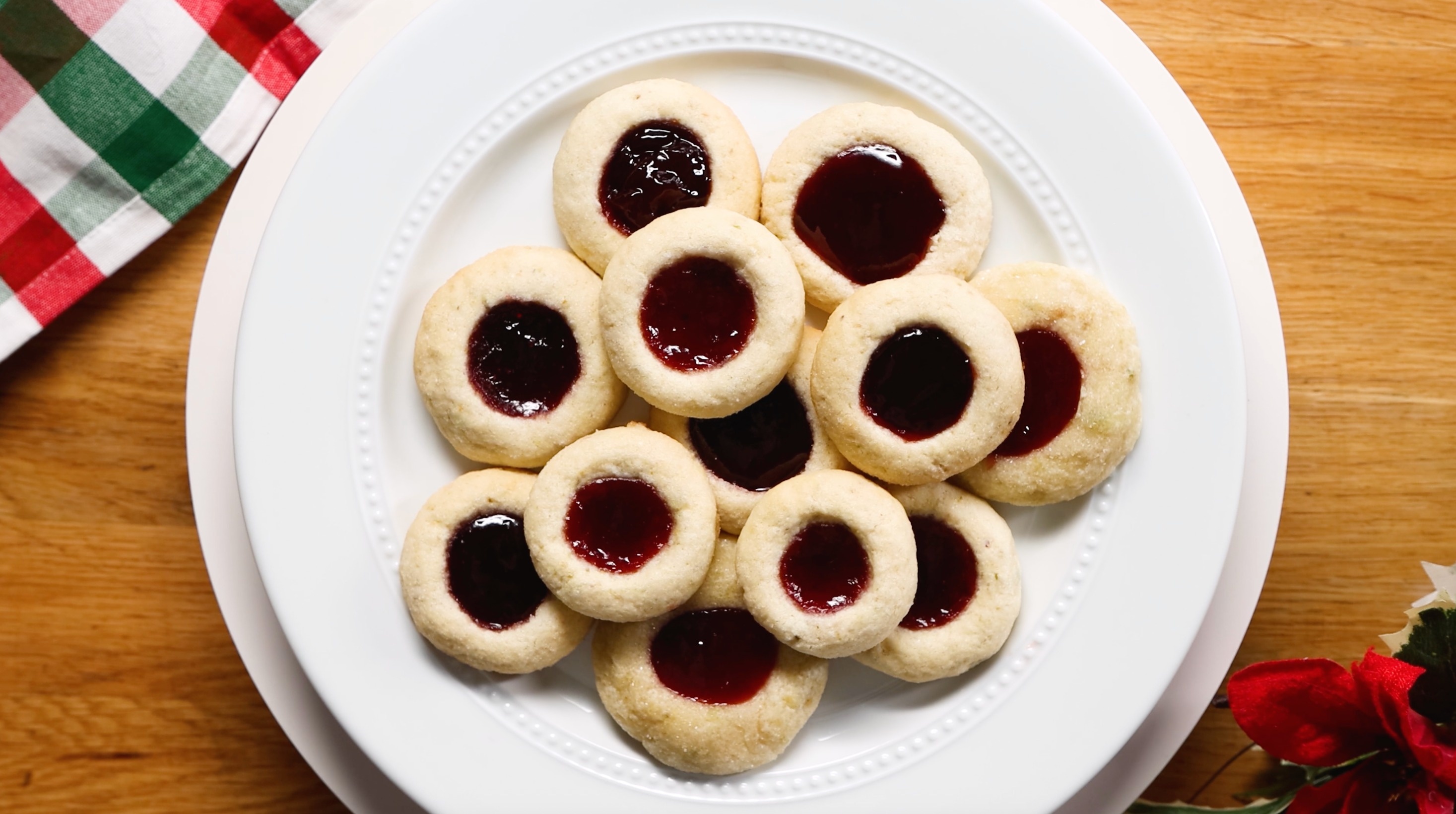 Raspberry Thumbprint Cookies