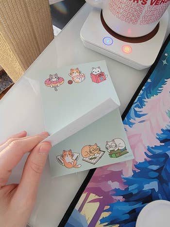 sticky notes with cats on them