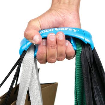 the handles being used to carry bags