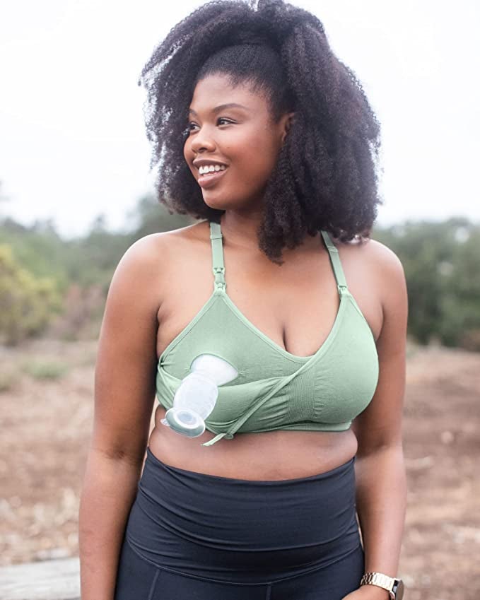 Tired of leaky and stained nursing bras?!? Check this out! 🥛 Not only is  our nursing bra superior in stretch, comfort, convenience, and looks.  It's
