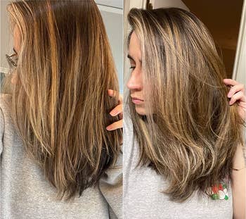 reviewers color treated hair before and after using conditioning treatment