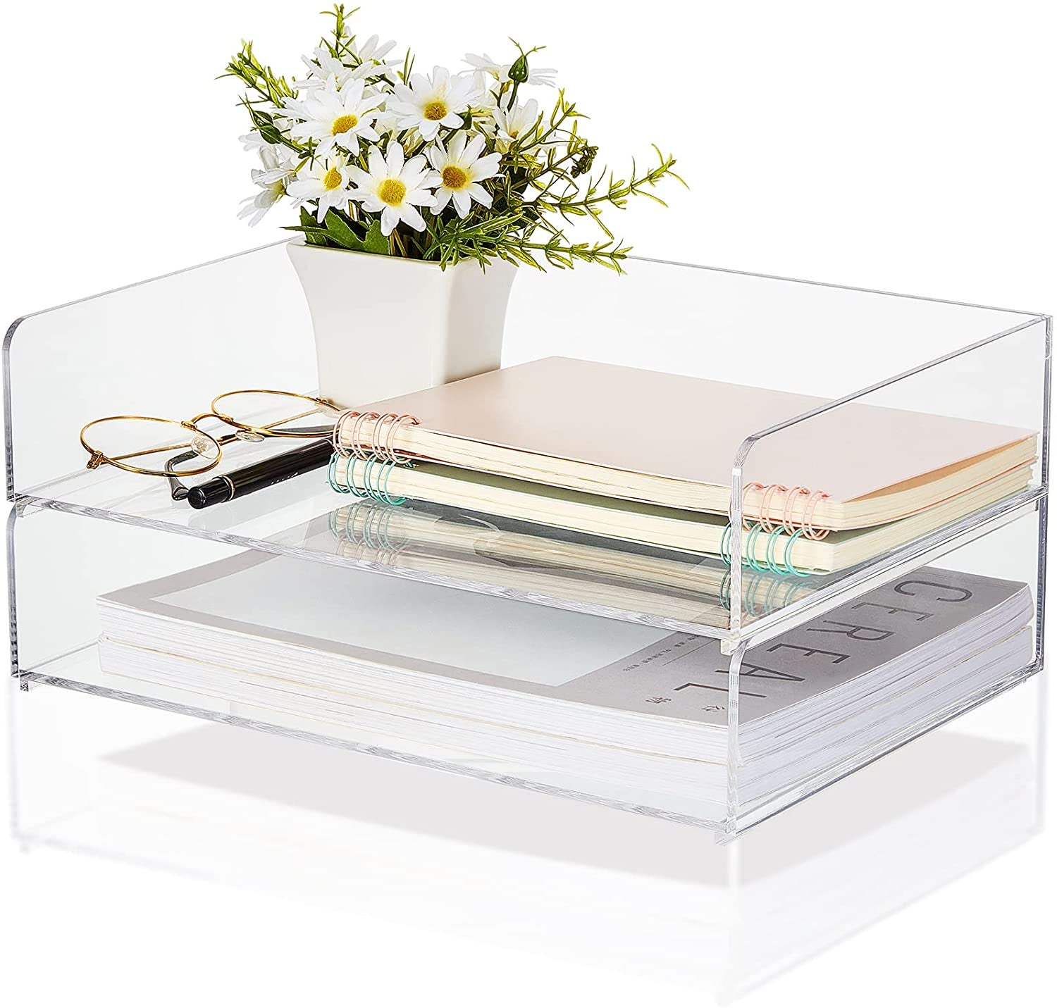 the two-tier acrylic organizer