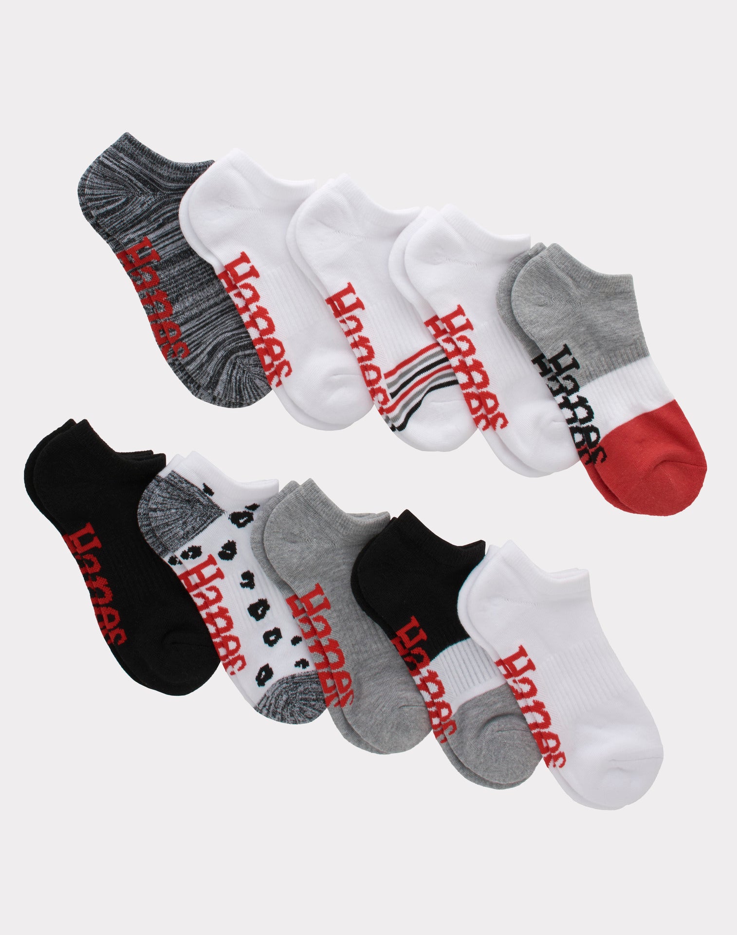 10-pair pack of moisture-wicking socks