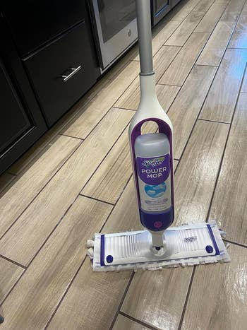 Swiffer Power Mop on kitchen floor