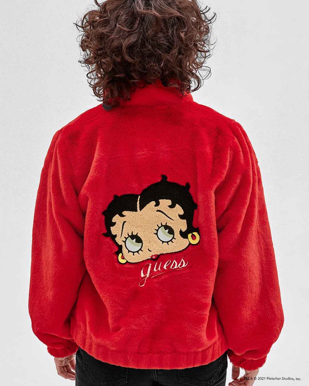 A jacket with an image of Betty Boop on the back