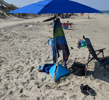 Reviewer image of the blue umbrella