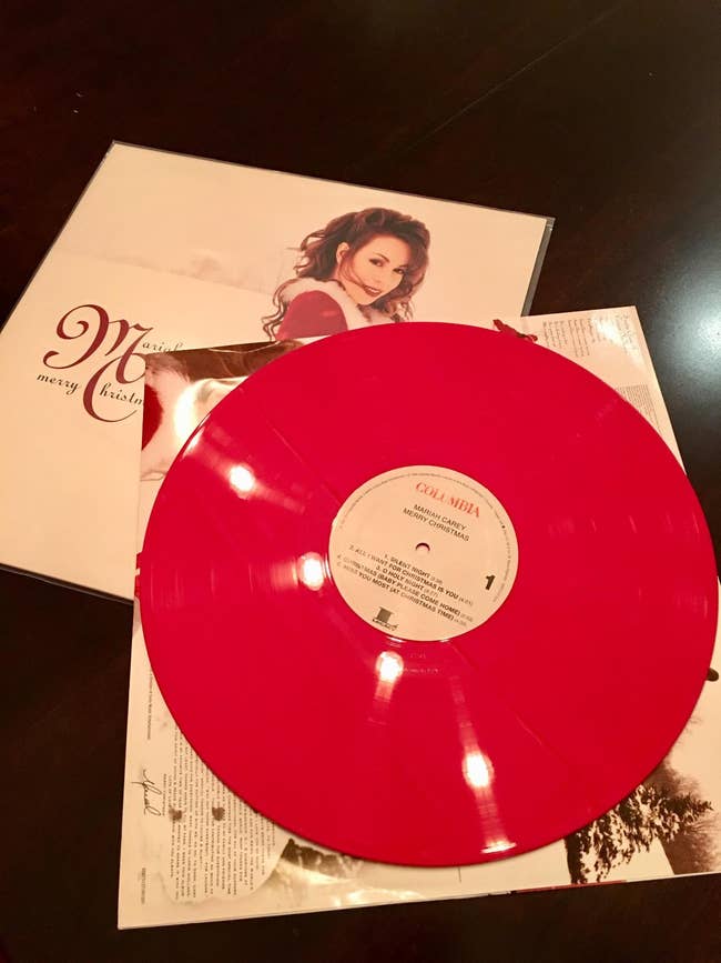a reviewer's red mariah carey christmas album on vinyl