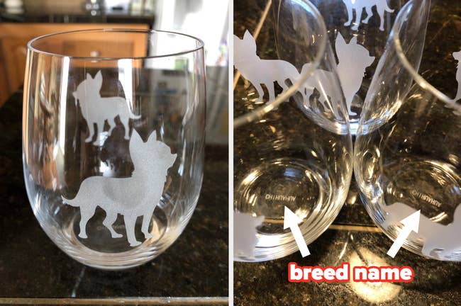 Two reviewer images of the wine glasses