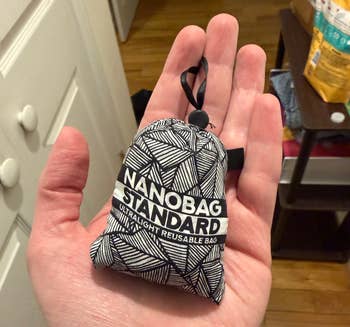 hand holding Nanobag