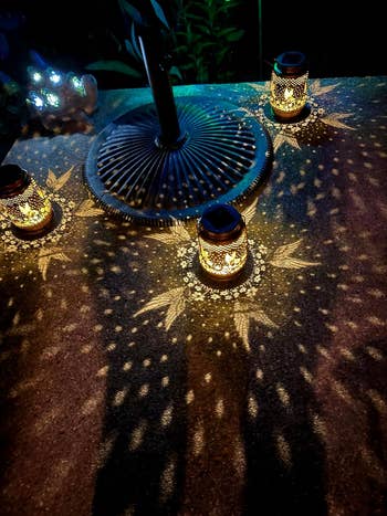 A acceptable   of decorative lanterns connected  a array  