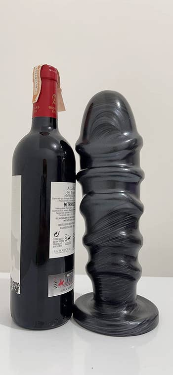 Plug next to wine bottle for size comparison