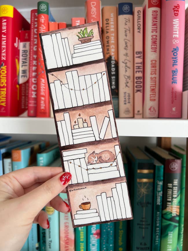 a bookmark you can color in with each book you read