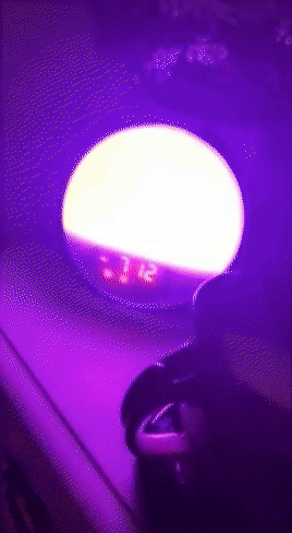 gif of reviewers alarm clock changing colors