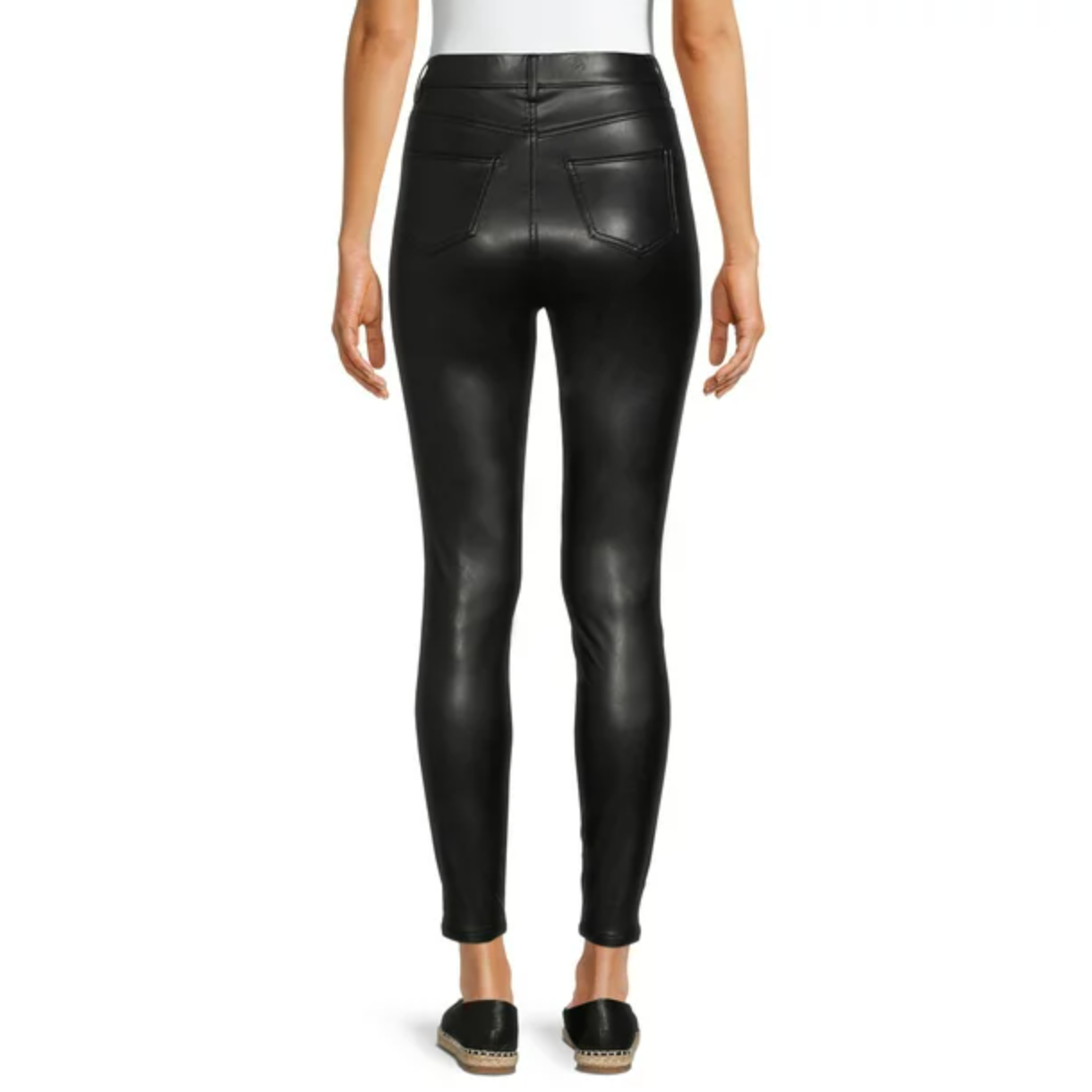 Old Navy High-Waisted Faux-Leather Panel Leggings For Women