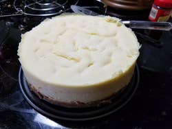 Homemade cheesecake made with instant pot