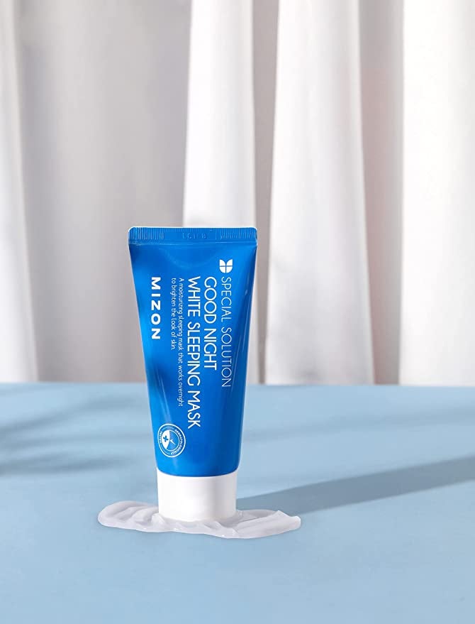 a tube of the sleeping mask