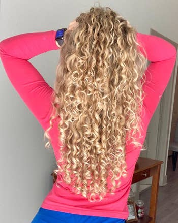 back view of the same reviewer's hair