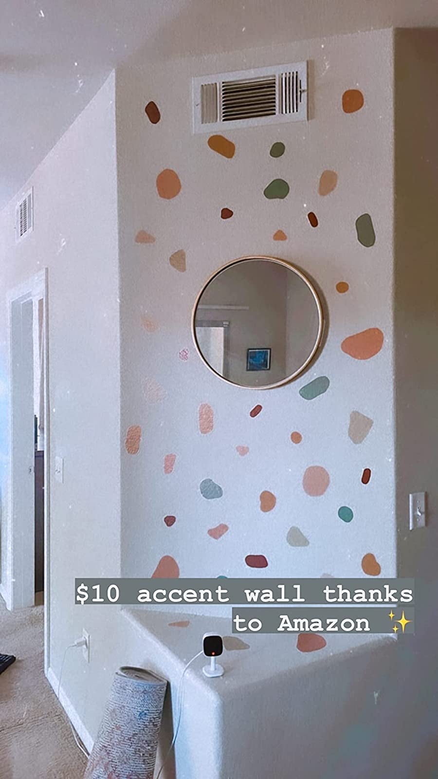 the wall decals on a wall
