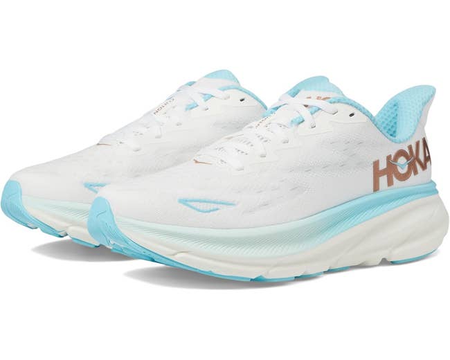 HOKA moving  shoes with mesh cloth  and thick, cushioned soles perfect  for diversion  performance