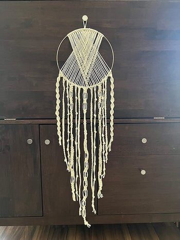 reviewer image of white macrame hanging
