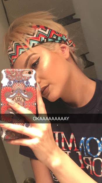 reviewer picture showing intense highlight shimmer