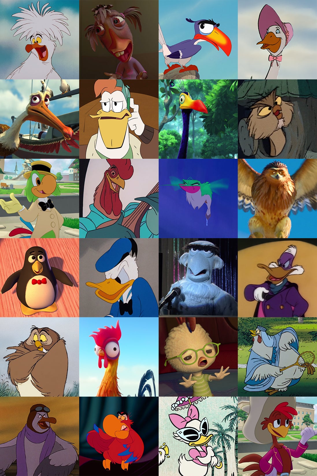 disney bird cartoon characters