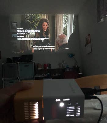 another reviewer using the projector to watch Grace and Frankie
