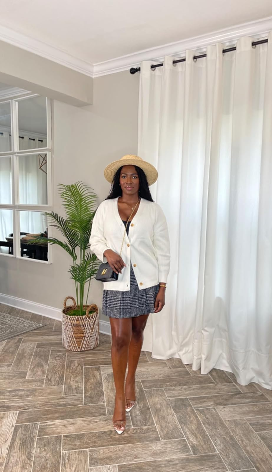 different reviewer wearing it styled implicit    a skirt
