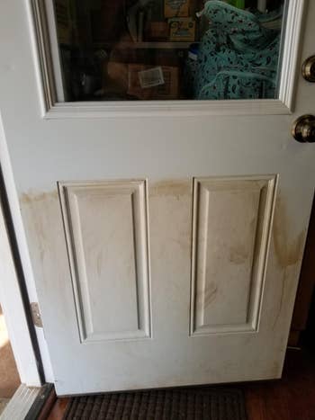 before pic of a doorway  looking dirty