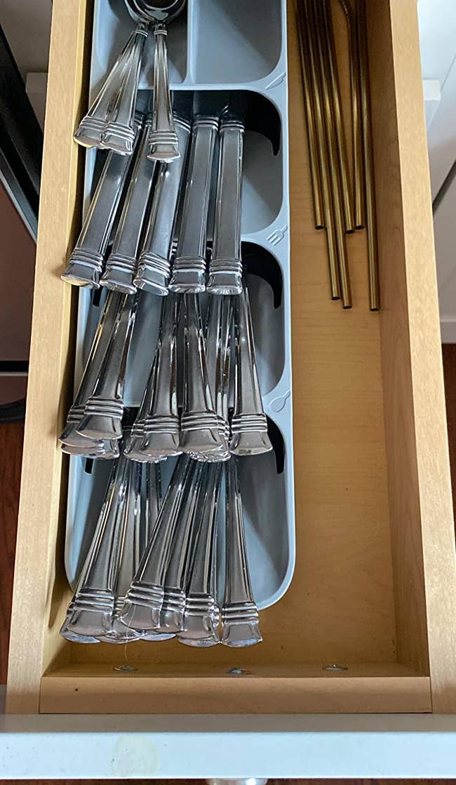 a reviewer's neat organizer with spoons hidden in the depths 