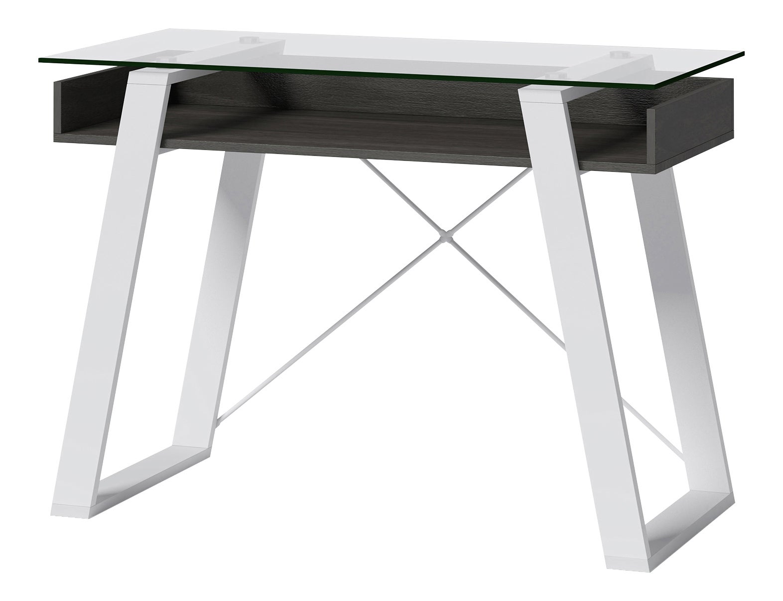 Writing desk with glass top