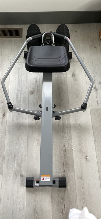 reviewer photo of the full motion rowing machine