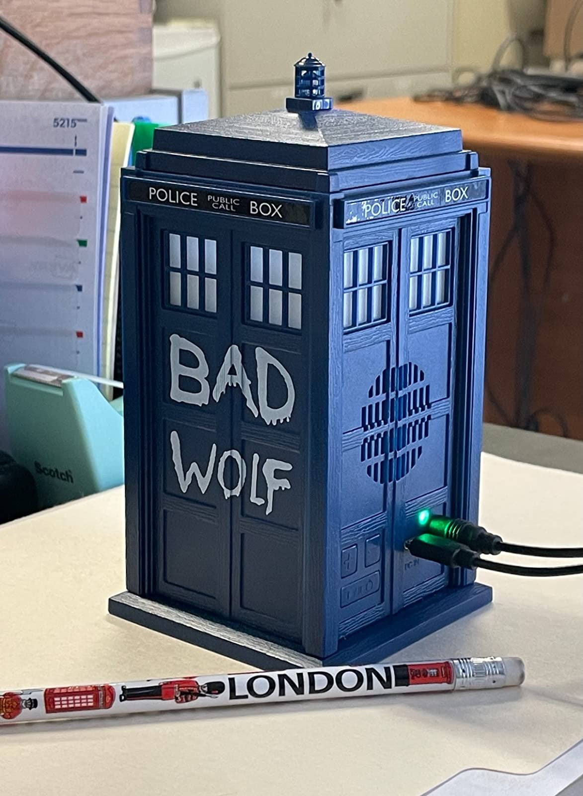 reviewer image of the TARDIS bluetooth speaker