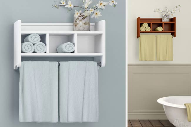LAFEALO 3-Bar Wall Mount Towel Rack – Space Saving, Holds 6-7 Rolled Towels, Frosted Black (29.5" X 7.5")