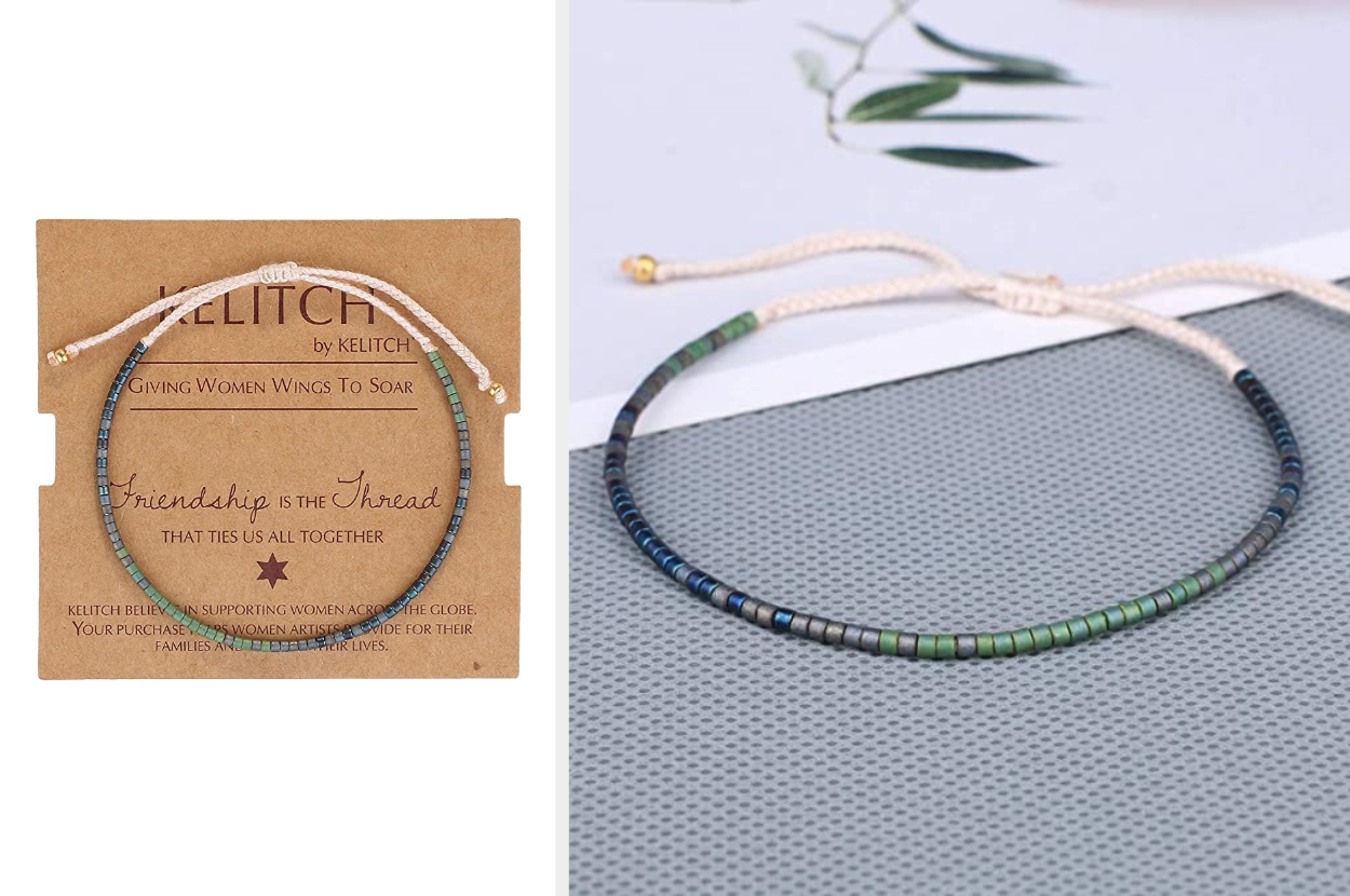 Buy Beaded Bracelets, Delicate Beads Bracelets, Miyuki Small Beads Bracelets,  Petite Minimal Gold Chain Contrast Red Blue Mix Strand Bracelets Online at  desertcartBolivia