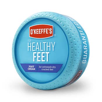 Tub of O'Keefe's Healthy Feet ft  cream
