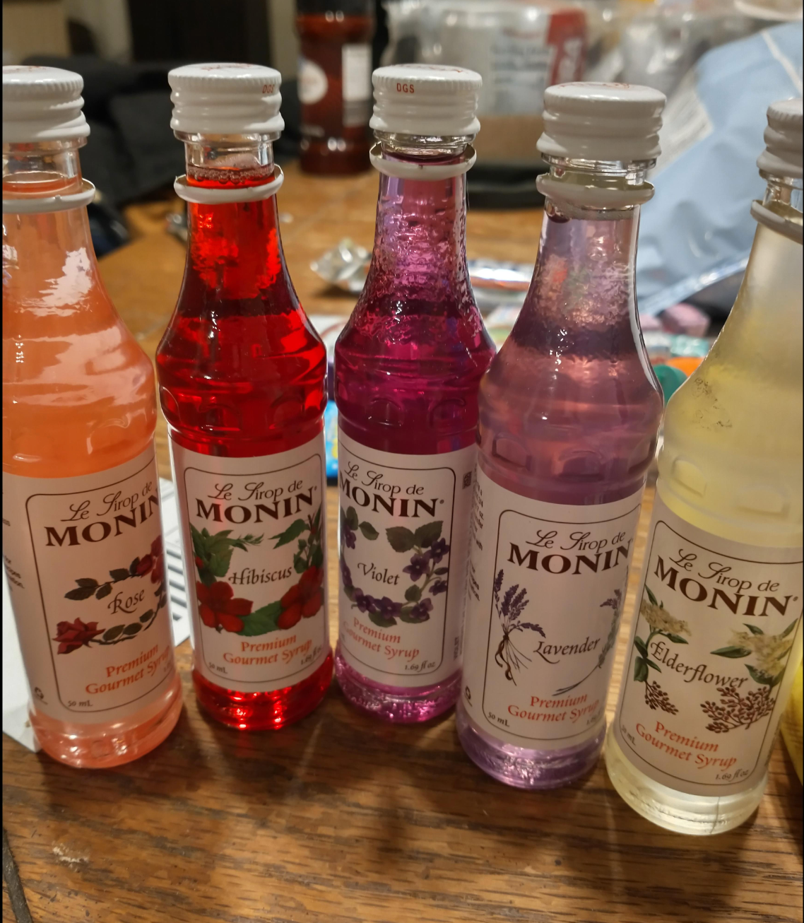 Reviewer images of flavored bottles 